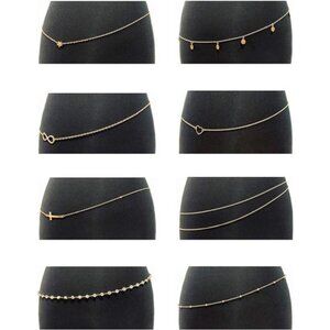 8Pcs Waist Chain Necklace